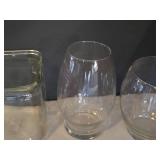 Lot of (3) Glass Table Vases (clear)
