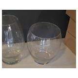 Lot of (3) Glass Table Vases (clear)