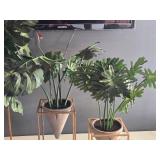 Lot of (3) Faux Plant Arrangement with Stand