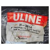 Lot of (1) Uline 8" Pneumatic Rigid Caster H-3614