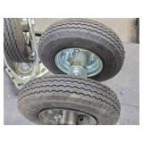 Lot of (2) Uline 8" Pneumatic Rigid Casters H-3614