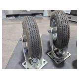 Lot of (2) Uline 8" Pneumatic Swivel Caster