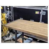 Alistair Bleached Oak / Vintage Finish Metal Frame High Top Bar Table 6