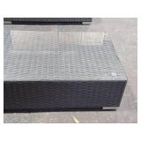 Glass Top / Wicker Outdoor Coffee Table 43" x 24" x 12"