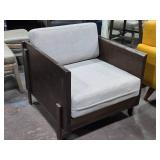 Dark Adler Wood with Bennett Moon Performance Fabric Arm Chair 2-1/2