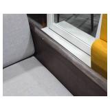 Dark Adler Wood with Bennett Moon Performance Fabric Arm Chair 2-1/2