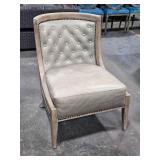 Top-Grain Leather / Cerused Hardwood Occasional Arm Chair 24" x 22" x 33" - Monroe by Four Hands