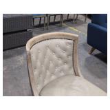 Top-Grain Leather / Cerused Hardwood Occasional Arm Chair 24" x 22" x 33" - Monroe by Four Hands