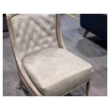 Top-Grain Leather / Cerused Hardwood Occasional Arm Chair 24" x 22" x 33" - Monroe by Four Hands