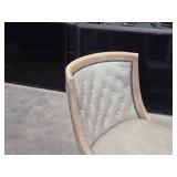 Top-Grain Leather / Cerused Hardwood Occasional Arm Chair 24" x 22" x 33" - Monroe by Four Hands