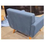 Mid Century Modern Arm Chair 40" x 24" x 33" (blue fabric)
