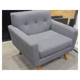 Mid Century Modern Arm Chair 40" x 24" x 33" (gray fabric)