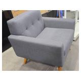 Mid Century Modern Arm Chair 40" x 24" x 33" (gray fabric)