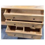 Natural Rattan and Light Wood Mid Century Modern Sideboard Storage Cabinet 4