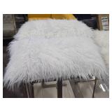 Lot of (4) Faux Fur Throw Pillows 2