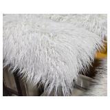 Lot of (4) Faux Fur Throw Pillows 2