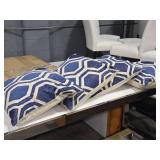 Lot of (4) 19" Geometric Mosaic pattern Decorative Throw Pillows