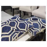 Lot of (4) 19" Geometric Mosaic pattern Decorative Throw Pillows