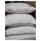 Lot of (3) 14" Plush Short Wool Throw Pillows