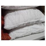 Lot of (3) 14" Plush Short Wool Throw Pillows