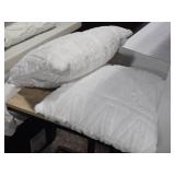Lot of (2) 14" Plush Short Wool Throw Pillows