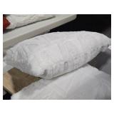 Lot of (2) 14" Plush Short Wool Throw Pillows