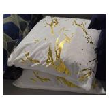 Lot of (2) 17" Soft Microfiber Throw Pillows
