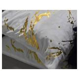 Lot of (2) 17" Soft Microfiber Throw Pillows