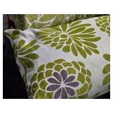 Lot of (2) Textured Fabric Throw Pillows 21" x 12"