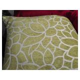 Lot of (3) 16" Floral pattern Textured Fabric Throw Pillows