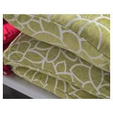 Lot of (3) 16" Floral pattern Textured Fabric Throw Pillows