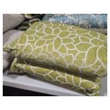 Lot of (2) Textured Fabric Throw Pillows 21" x 12"