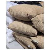Lot of (4) 15" Burlap Style Textured Throw Pillows by Pottry Barn