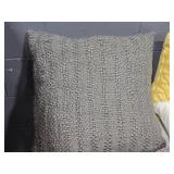 Lot of (1) 20" Woven Textured Fabric Throw Pillow