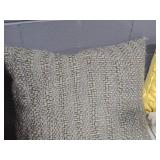Lot of (1) 20" Woven Textured Fabric Throw Pillow