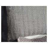 Lot of (1) 20" Woven Textured Fabric Throw Pillow