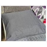 Lot of (1) 18" Textured Fabric Throw Pillow