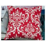 Lot of (1) 16" Cotton Accent Decorative Throw Pillow by Tree Wool Damask