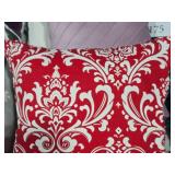 Lot of (1) 16" Cotton Accent Decorative Throw Pillow by Tree Wool Damask