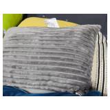 Lot of (1) Ribbed Plush Throw Pillow 17" x 12"