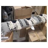 Lot of (1) Lumbar Pillow with Tassles 46" x 9"