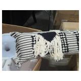 Lot of (1) Lumbar Pillow with Tassles 46" x 9"