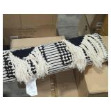 Lot of (1) Lumbar Pillow with Tassles 46" x 9"