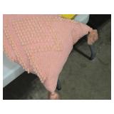 Lot of (1) Textured Bobble Stitch pattern Decorative Throw Pillow 24" x 10"