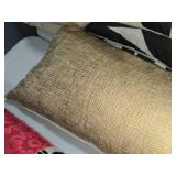 Lot of (1) Woven Textured Fabric Lumbar Pillow 34" x 12"