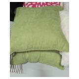 Lot of (2) 15" Faux Suede Throw Pillows