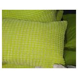 Lot of (3) Corduroy Textured Polyester Fabric Throw Pillows 19" x 10"