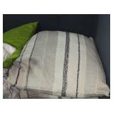 Lot of (2) 15" Hand Woven Throw Pillows - Villa by Classic Home Ria