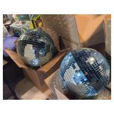 Lot of (2) 8" Mirror Disco Balls (blue)