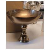 Aluminum Pedestal Bowl 11" (gold)
